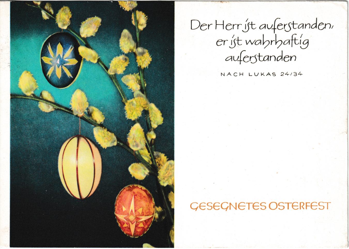 DDR påskekort – Gesegnetes Osterfest